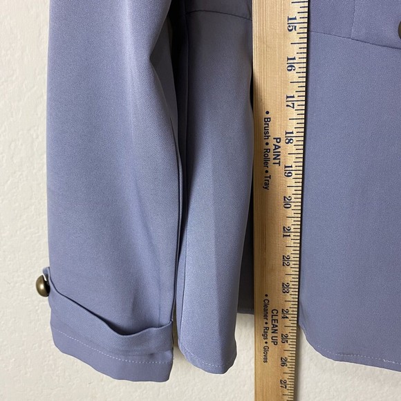 NWT SCARLET DARKNESS Bottoms Front Unlined Fitted Purple Jacket blazer Sz M - Picture 5 of 7